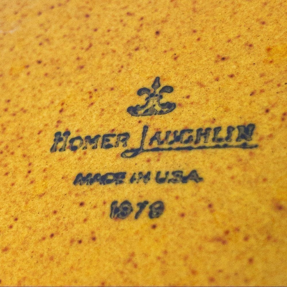 2 VTG Homer Laughlin Gold Glade Dinner Plates 1970 - Picture 5 of 7
